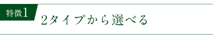 2タイプから選べる
