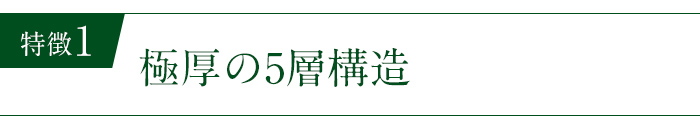 極厚の5層構造