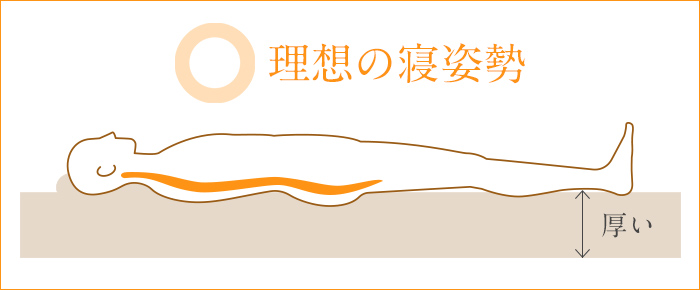 理想の寝姿勢の図