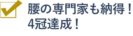 腰の専門家も納得！